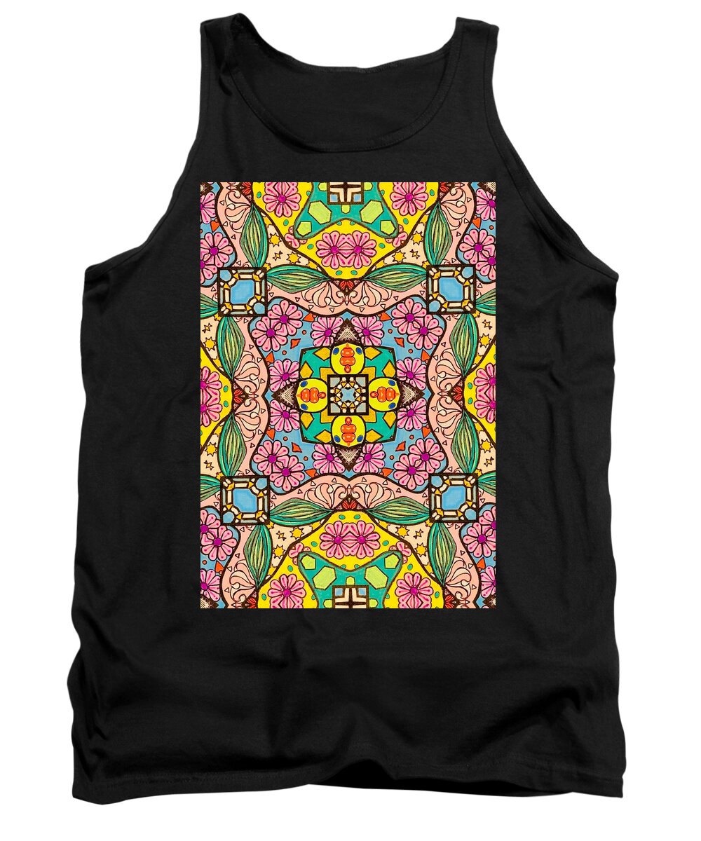 Pink Flower Doodle - Tank Top