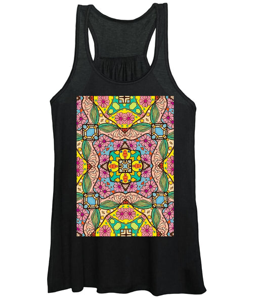 Pink Flower Doodle - Women's Tank Top