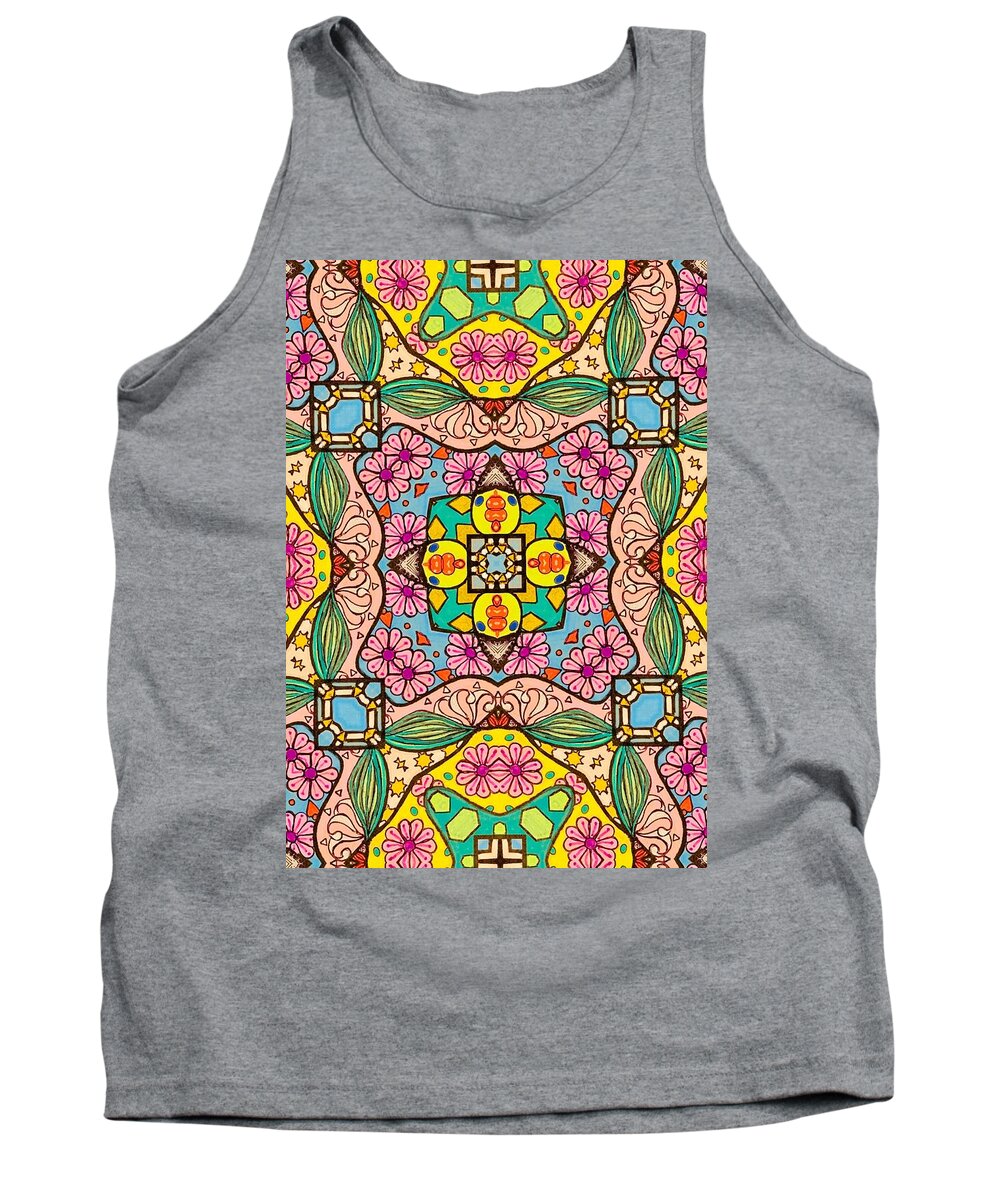 Pink Flower Doodle - Tank Top