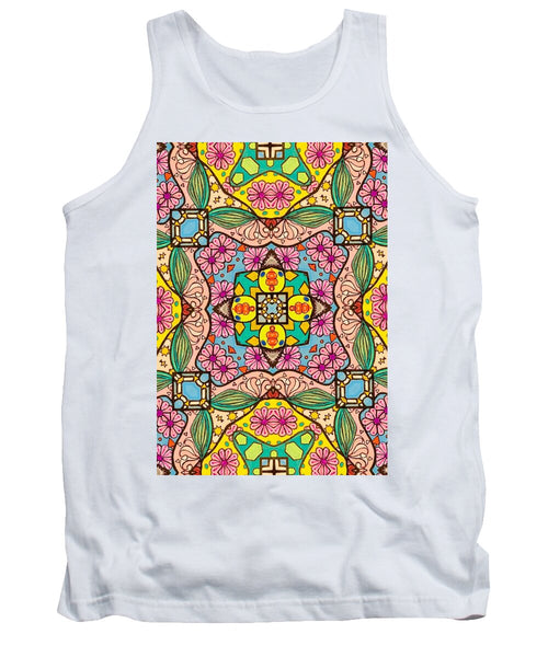 Pink Flower Doodle - Tank Top