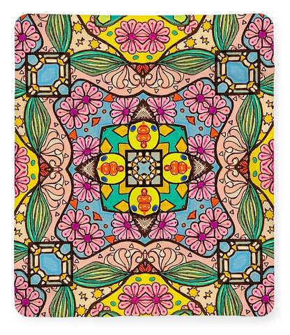 Pink Flower Doodle - Blanket