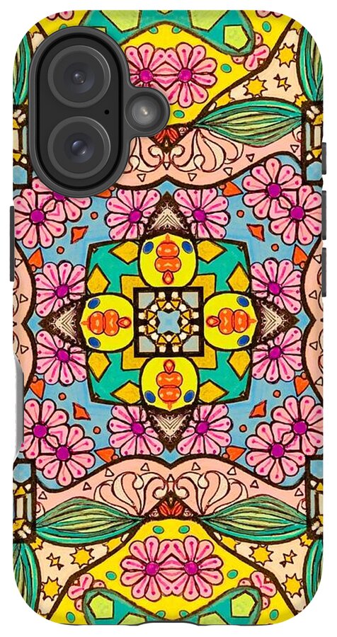 Pink Flower Doodle - Phone Case