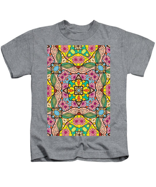 Pink Flower Doodle - Kids T-Shirt