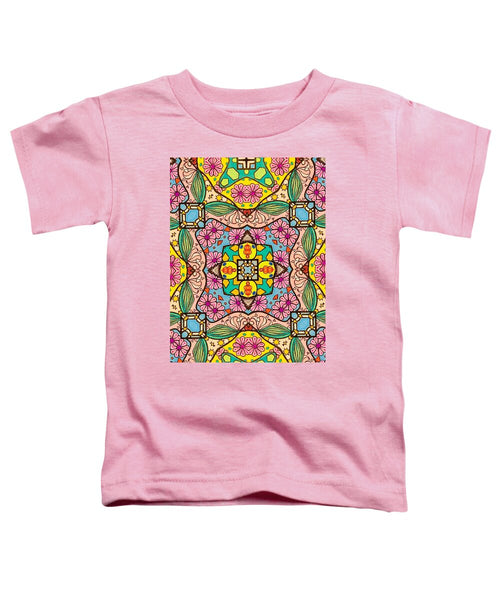 Pink Flower Doodle - Toddler T-Shirt