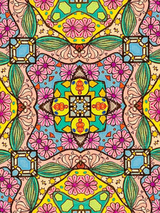 Pink Flower Doodle - Puzzle
