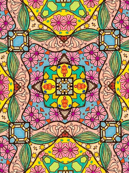 Pink Flower Doodle - Puzzle