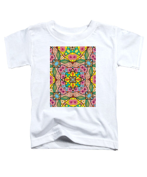 Pink Flower Doodle - Toddler T-Shirt