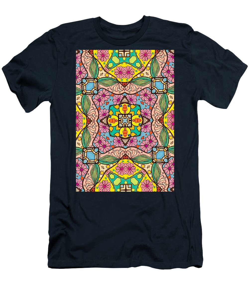 Pink Flower Doodle - T-Shirt