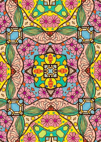 Pink Flower Doodle - Puzzle
