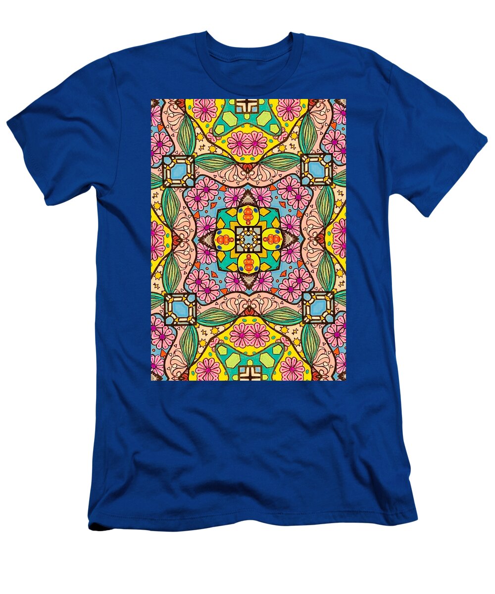 Pink Flower Doodle - T-Shirt