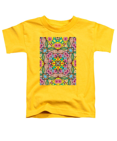 Pink Flower Doodle - Toddler T-Shirt