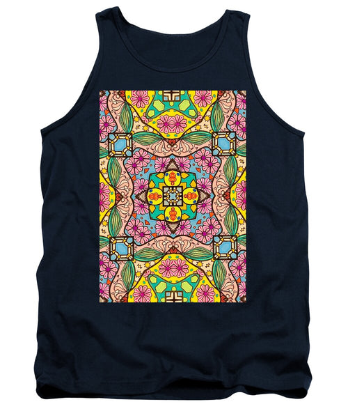 Pink Flower Doodle - Tank Top