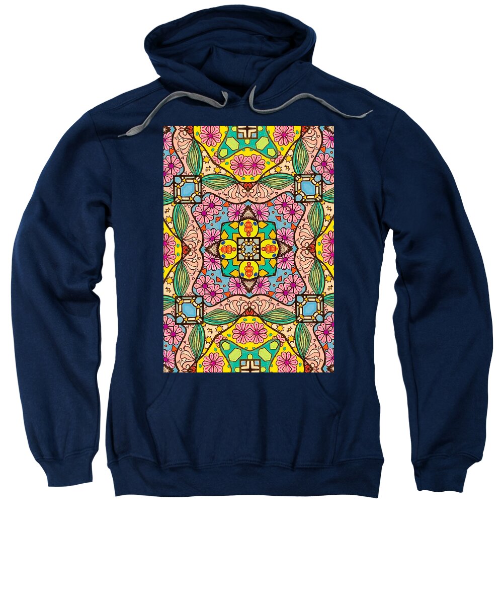 Pink Flower Doodle - Sweatshirt