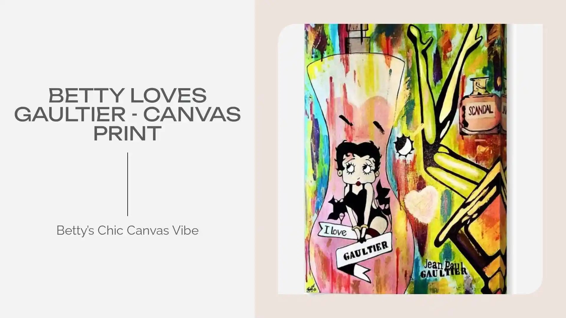 Betty Loves Gaultier - Canvas Print by@Outfy