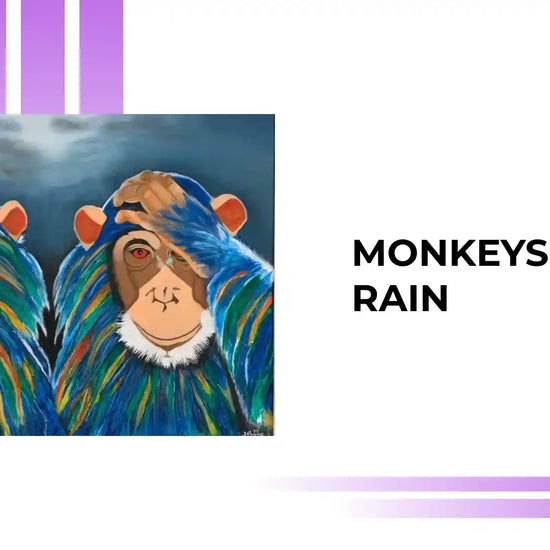 Monkeys In The Rain by@Outfy