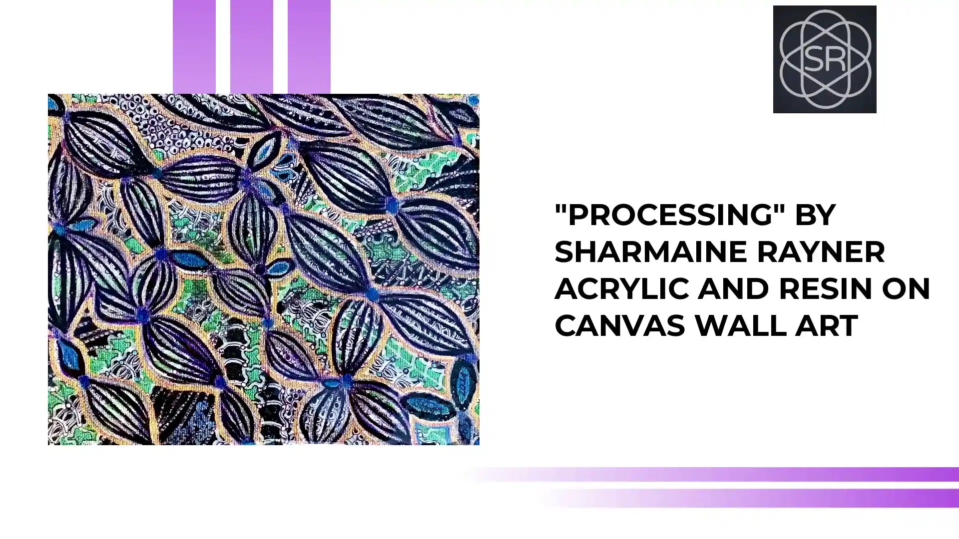 &quot;Processing&quot; by Sharmaine Rayner Acrylic and Resin on Canvas Wall Art by@Outfy
