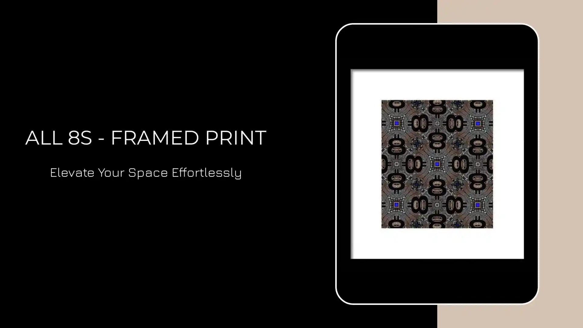 All 8s - Framed Print by@Outfy