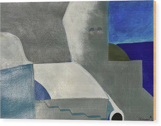 Santorini Vibes - Wood Print