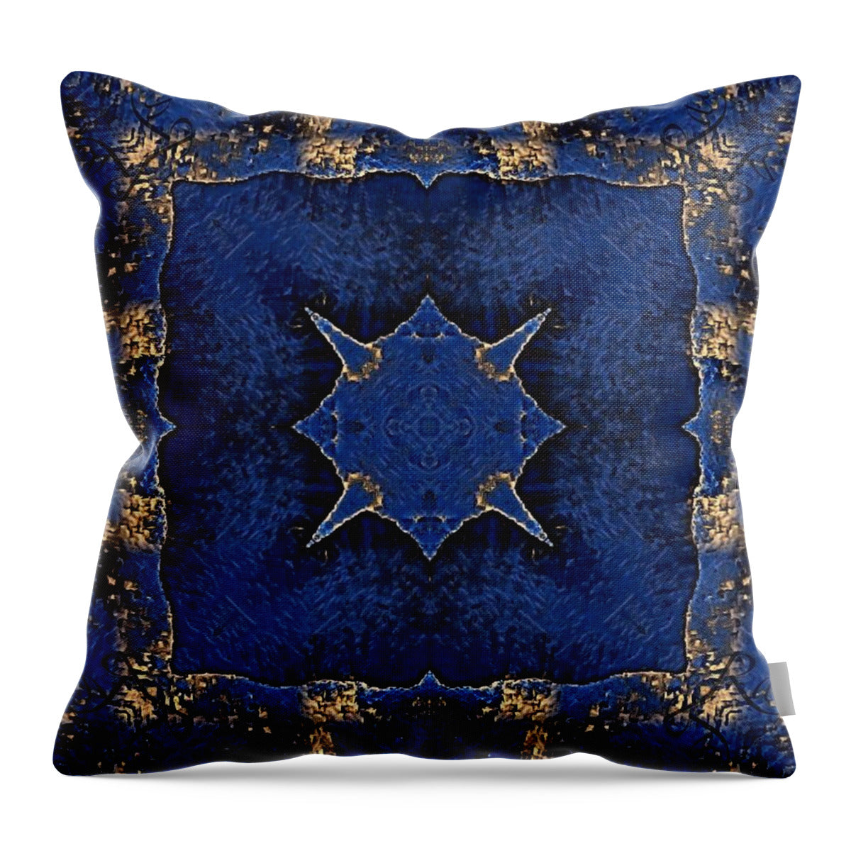 Sapphire- The Cosmic Blue Collection - Throw Pillow
