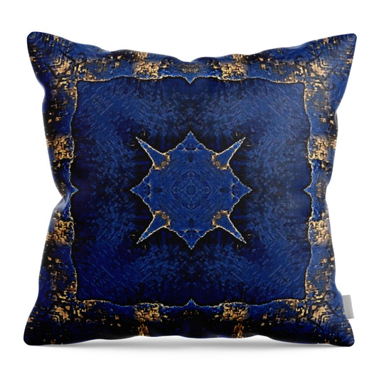 Sapphire- The Cosmic Blue Collection - Throw Pillow