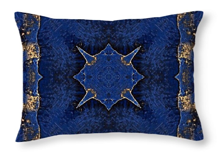 Sapphire- The Cosmic Blue Collection - Throw Pillow