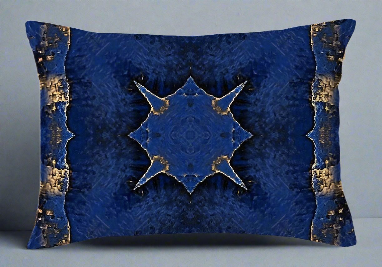 Sapphire- The Cosmic Blue Collection - Throw Pillow