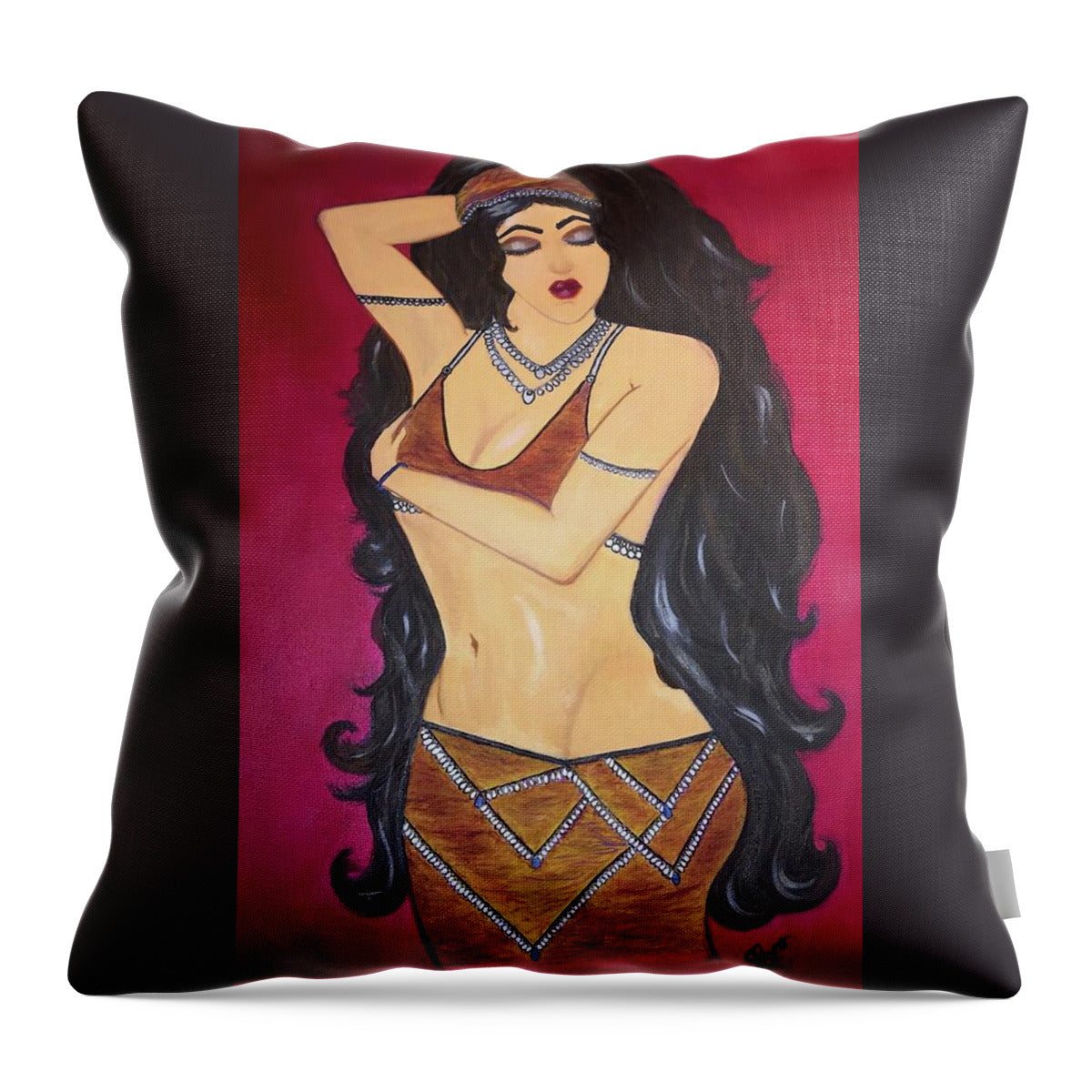 The Bellydancer - Throw Pillow