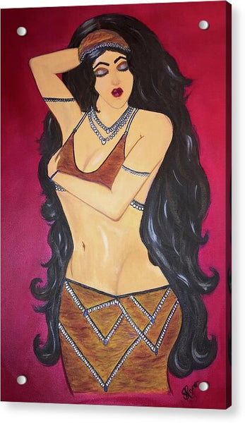 The Bellydancer by Sharmaine Rayner - Acrylic Print