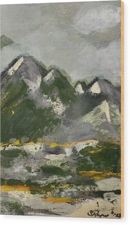 The Mountains Between Us - Wood Print