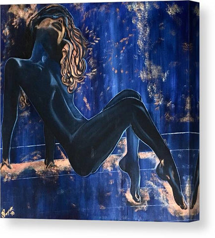 The Nudist- The Cosmic Blue Collection - Canvas Print