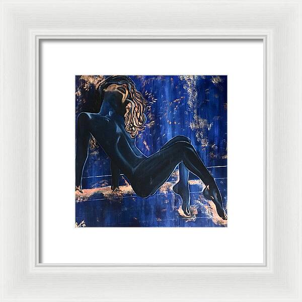 The Nudist- The Cosmic Blue Collection - Framed Art Print