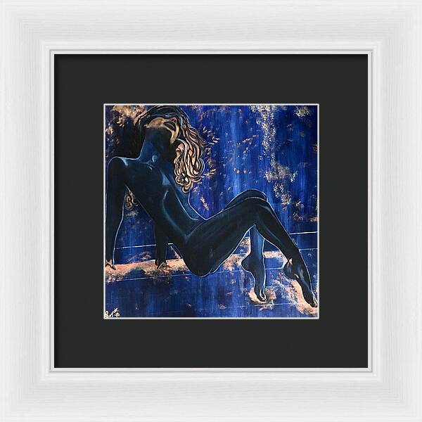 The Nudist- The Cosmic Blue Collection - Framed Art Print