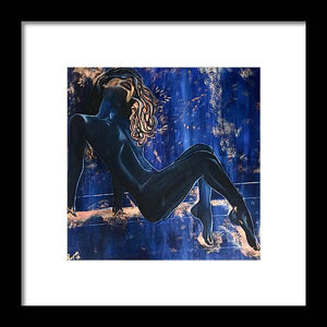 The Nudist- The Cosmic Blue Collection - Framed Art Print