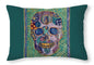 Turquoise Metallic Sugar Skull - Throw Pillow
