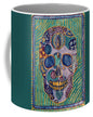 Turquoise Metallic Sugar Skull - Mug