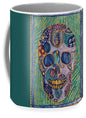 Turquoise Metallic Sugar Skull - Mug