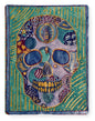 Turquoise Metallic Sugar Skull - Blanket