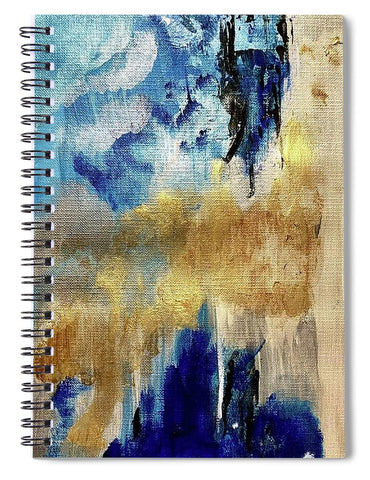 Water and Aether- The Cosmic Blue Collection - Spiral Notebook