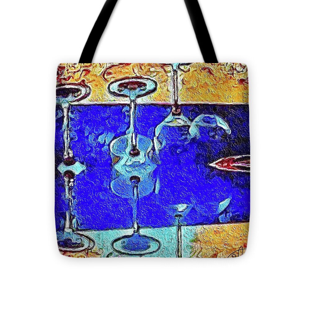 Wine Glass Art - Tote Bag