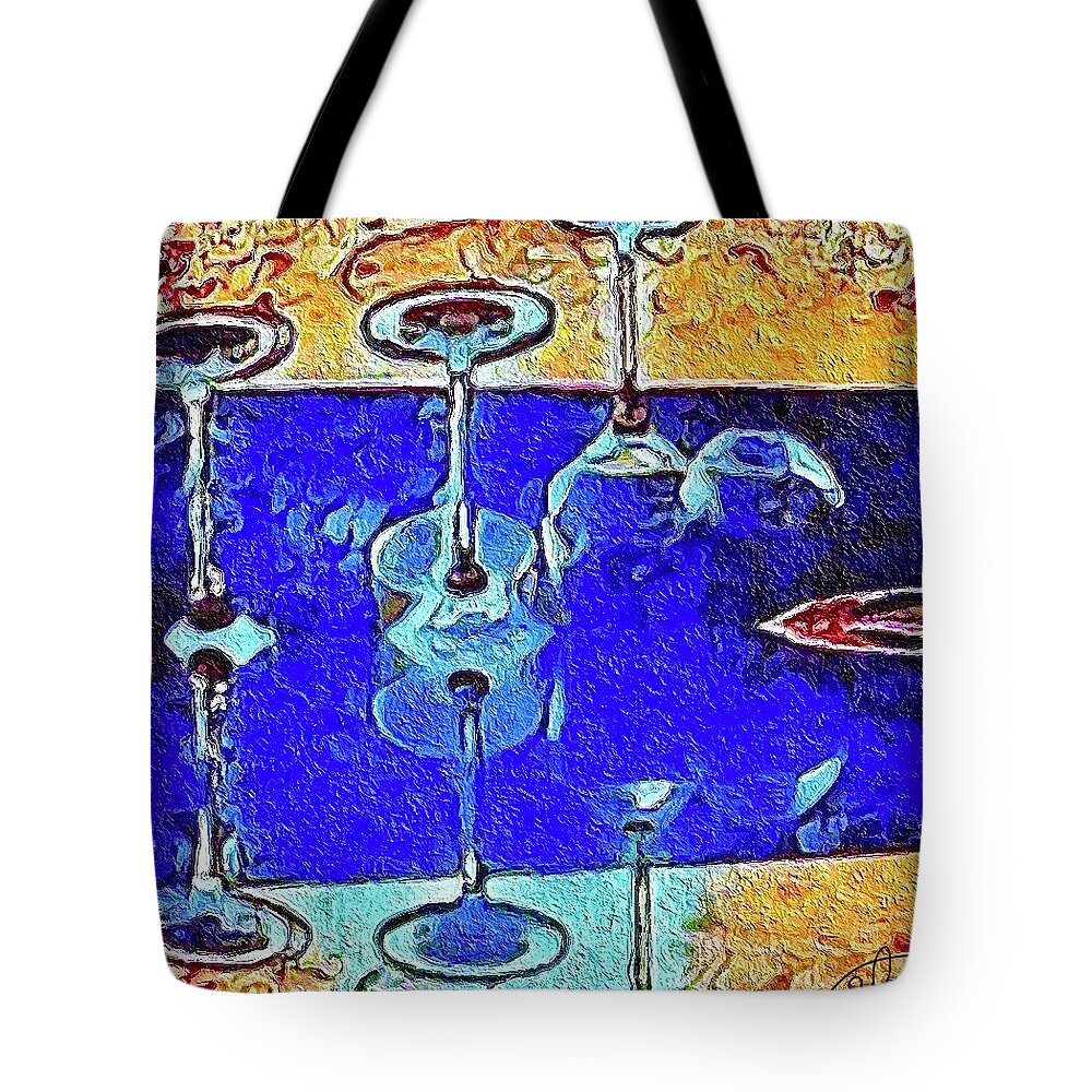 Wine Glass Art - Tote Bag