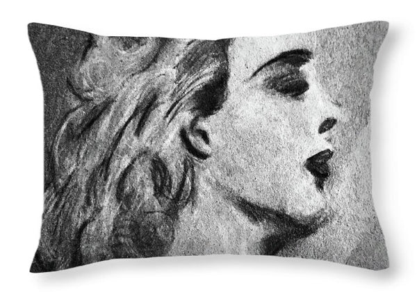 Woman Longing - Throw Pillow