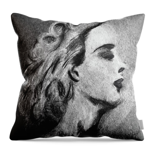 Woman Longing - Throw Pillow