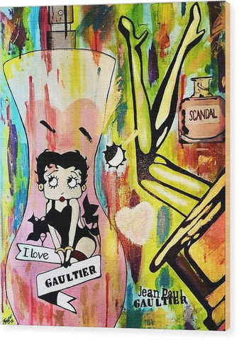 Betty Loves Gaultier - Wood Print