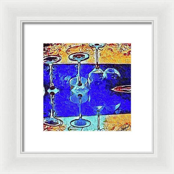 Wine Glass Art - Framed Print