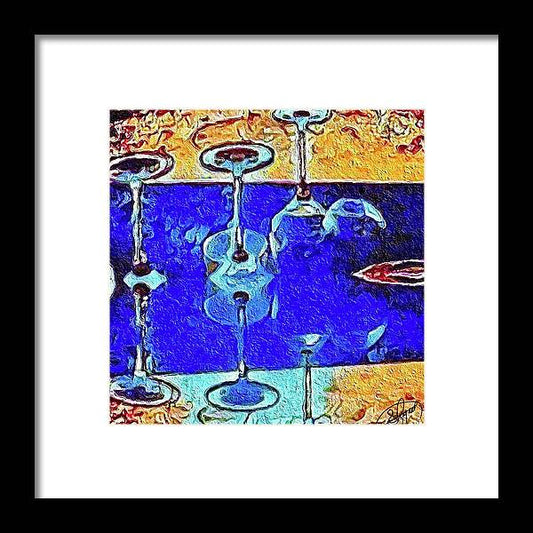 Wine Glass Art - Framed Print