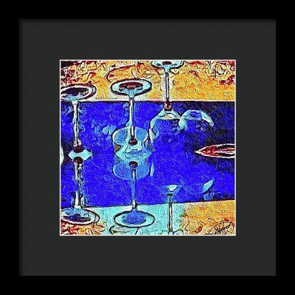 Wine Glass Art - Framed Print